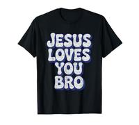 Jesús te ama Hermano Fe Dios Cristiano Creyente Religioso Camiseta