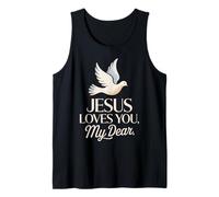 Jesús te ama, mi Querido Dulce Mensaje Cristiano. Camiseta sin Mangas