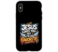 Jesús te ama Pero yo Soy su Favorito, Humor Cristiano Carcasa para iPhone X/XS