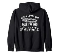 Jesús te ama pero yo soy su favorito Sudadera con Capucha