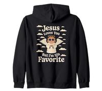 Jesús te ama Pero yo Soy su Humor de ángel Divertido Favorito Sudadera con Capucha