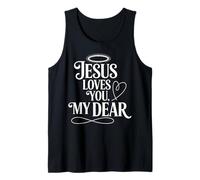 Jesús te ama, Querida, Linda fe Cristiana Camiseta sin Mangas