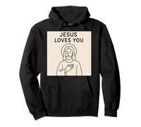 Jesús te ama. Sudadera con Capucha