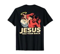 Jesús te respalda - Jesús derrotando al Diablo Camiseta