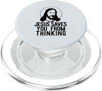 JESÚS TE Salva DE Pensar Meme Ateo Divertido PopSockets PopGrip para MagSafe