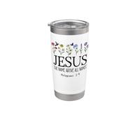 Jesus the Name All Above Names Christian Philippians 2 9-11 Vaso térmico de acero inoxidable de doble pared