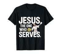 Jesus The One Who Serves Pickleball religioso - Camiseta
