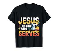 Jesus The One Who Serves Pickleball religioso - Camiseta