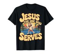 Jesus The One Who Serves Pickleball religioso - Camiseta
