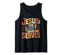 Jesus The One Who Serves Pickleball religioso Camiseta sin Mangas