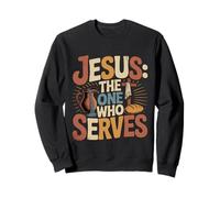 Jesus The One Who Serves Pickleball religioso Sudadera