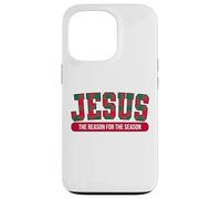 Jesús The Reason For The Season Plaid Christmas Christian Carcasa para iPhone 13 Pro