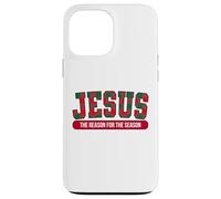 Jesús The Reason For The Season Plaid Christmas Christian Carcasa para iPhone 13 Pro MAX