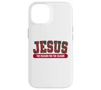 Jesús The Reason For The Season Plaid Christmas Christian Carcasa para iPhone 14