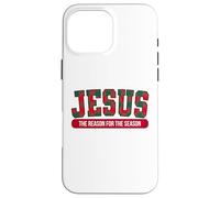 Jesús The Reason For The Season Plaid Christmas Christian Carcasa para iPhone 16 Pro MAX