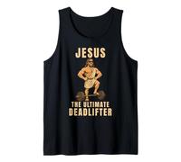Jesus The Ultimate Deadlifter, Divertido Gimnasio Cristiano Camiseta sin Mangas