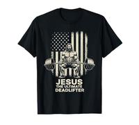 Jesus The Ultimate Deadlifter - Divertido gráfico de Levantamiento de Pesas Camiseta