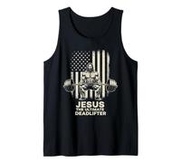 Jesus The Ultimate Deadlifter - Divertido gráfico de Levantamiento de Pesas Camiseta sin Mangas