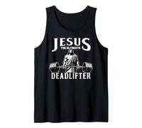Jesus The Ultimate Deadlifter Funny Christian Workout Gym Camiseta sin Mangas