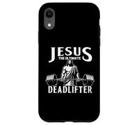 Jesus The Ultimate Deadlifter Funny Christian Workout Gym Carcasa para iPhone XR