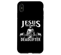 Jesus The Ultimate Deadlifter Funny Christian Workout Gym Carcasa para iPhone XS MAX