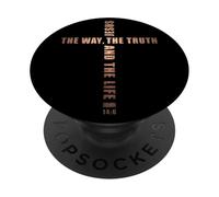 Jesus The Way The Truth and The Life - John 14:6 Cross PopSockets PopGrip Adhesivo