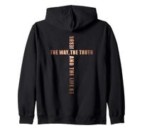 Jesus The Way The Truth and The Life - John 14:6 Cross Sudadera con Capucha