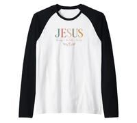 Jesus The Way The Truth The Life Christian Faith Camiseta Manga Raglan
