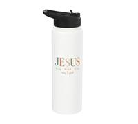 Jesus The Way The Truth The Life Christian Faith Stainless Steel Insulated Water Bottle