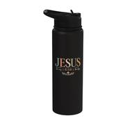Jesus The Way The Truth The Life Christian Faith Stainless Steel Insulated Water Bottle