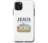 Jesus The Way The Truth The Life Watercolor Mountains Carcasa para iPhone 11 Pro MAX