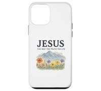 Jesus The Way The Truth The Life Watercolor Mountains Carcasa para iPhone 12 Mini