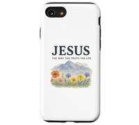 Jesus The Way The Truth The Life Watercolor Mountains Carcasa para iPhone SE (2020) / 7/8