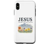 Jesus The Way The Truth The Life Watercolor Mountains Carcasa para iPhone XS MAX