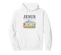 Jesus The Way The Truth The Life Watercolor Mountains Sudadera con Capucha