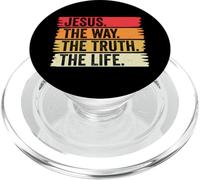 Jesus The Way Truth and The Life Men Women Vintage Christian PopSockets PopGrip para MagSafe
