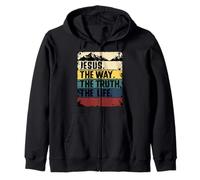 Jesus The Way Truth Life Women Men Kids Christian Worship Sudadera con Capucha