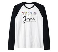 Jesus The Way Truth The Life Christian Bible Verse God Quote Camiseta Manga Raglan