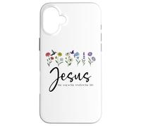 Jesus The Way Truth The Life Christian Bible Verse God Quote Carcasa para iPhone 16 Plus