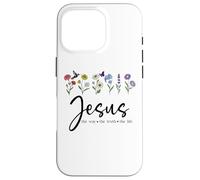 Jesus The Way Truth The Life Christian Bible Verse God Quote Carcasa para iPhone 16 Pro