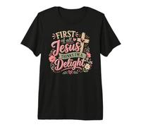 Jesus Thinks I'm a Delight Christian Floral Cita Camiseta Premium