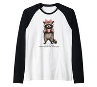 Jesus Thinks Im A Delight Funny Christian Raccoon Café Camiseta Manga Raglan