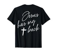 Jesús Tiene mi Espalda arraigada en Cristo Dios fe Cristiana Camiseta