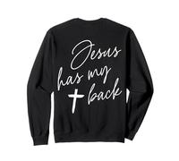 Jesús Tiene mi Espalda arraigada en Cristo Dios fe Cristiana Sudadera