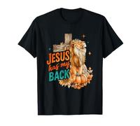 Jesús Tiene mi Espalda león Cruz Calabaza Camiseta