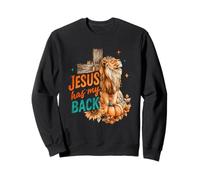 Jesús Tiene mi Espalda león Cruz Calabaza Sudadera