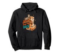 Jesús Tiene mi Espalda león Cruz Calabaza Sudadera con Capucha