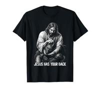 Jesús Tiene tu Espalda Jujitsu Jesús Diablo Divertido Camiseta