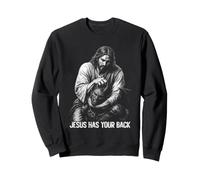Jesús Tiene tu Espalda Jujitsu Jesús Diablo Divertido Sudadera