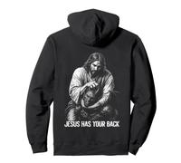 Jesús Tiene tu Espalda Jujitsu Jesús Diablo Divertido Sudadera con Capucha